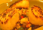 Pan-seared Scallops And Mango Black Bean Salsa